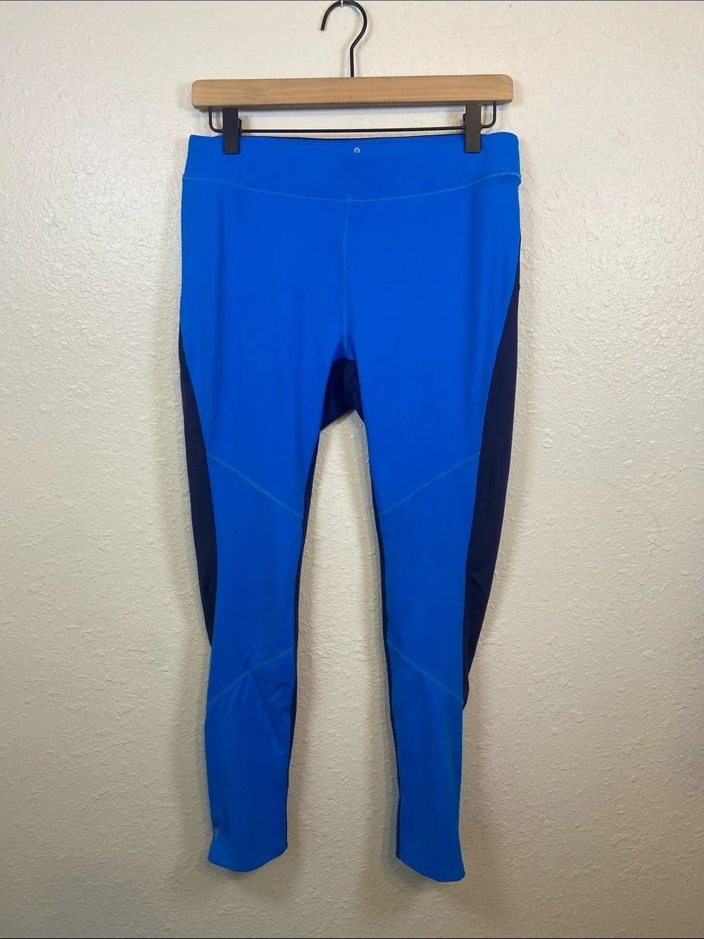 Athleta Two-Tone Blue Homestretch Run Tight Legging Pants Size Medium